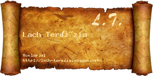 Lach Terézia névjegykártya